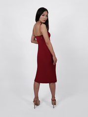Classic Slip Dress (Maroon)