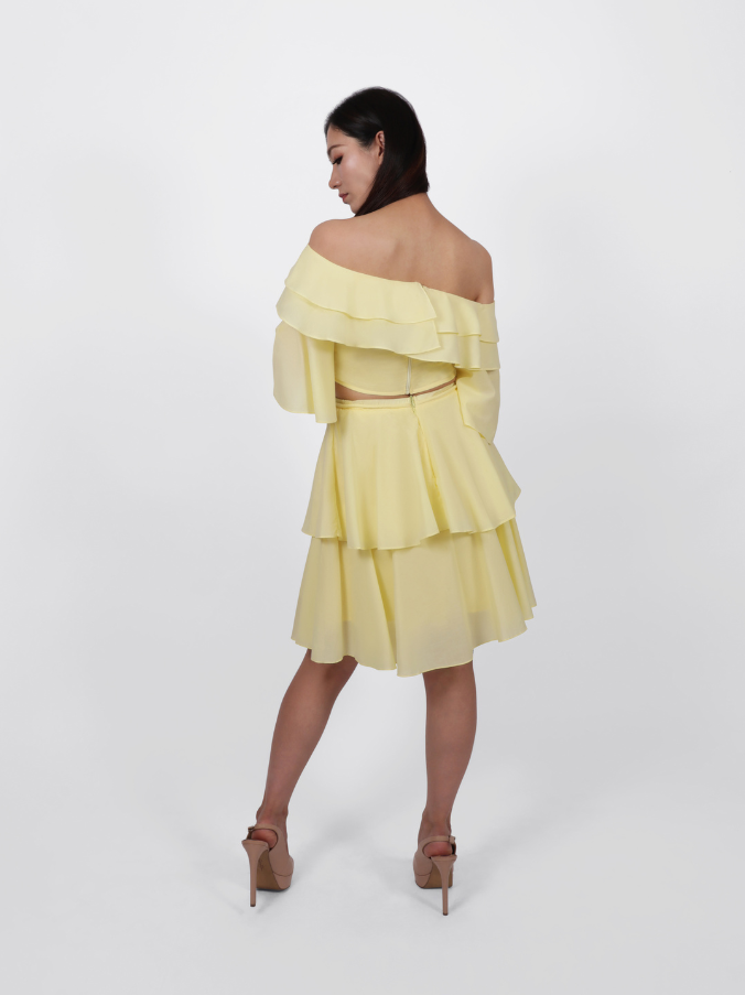 Layered two-piece dress (Lemon) Mini