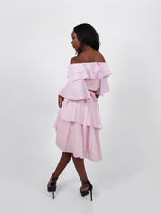 Two Piece Petal Dress (Rose) Mini