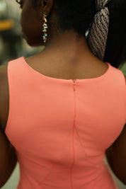 Tailored Contour Resort Mini Dress (Peach)