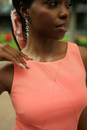 Tailored Contour Resort Mini Dress (Peach)