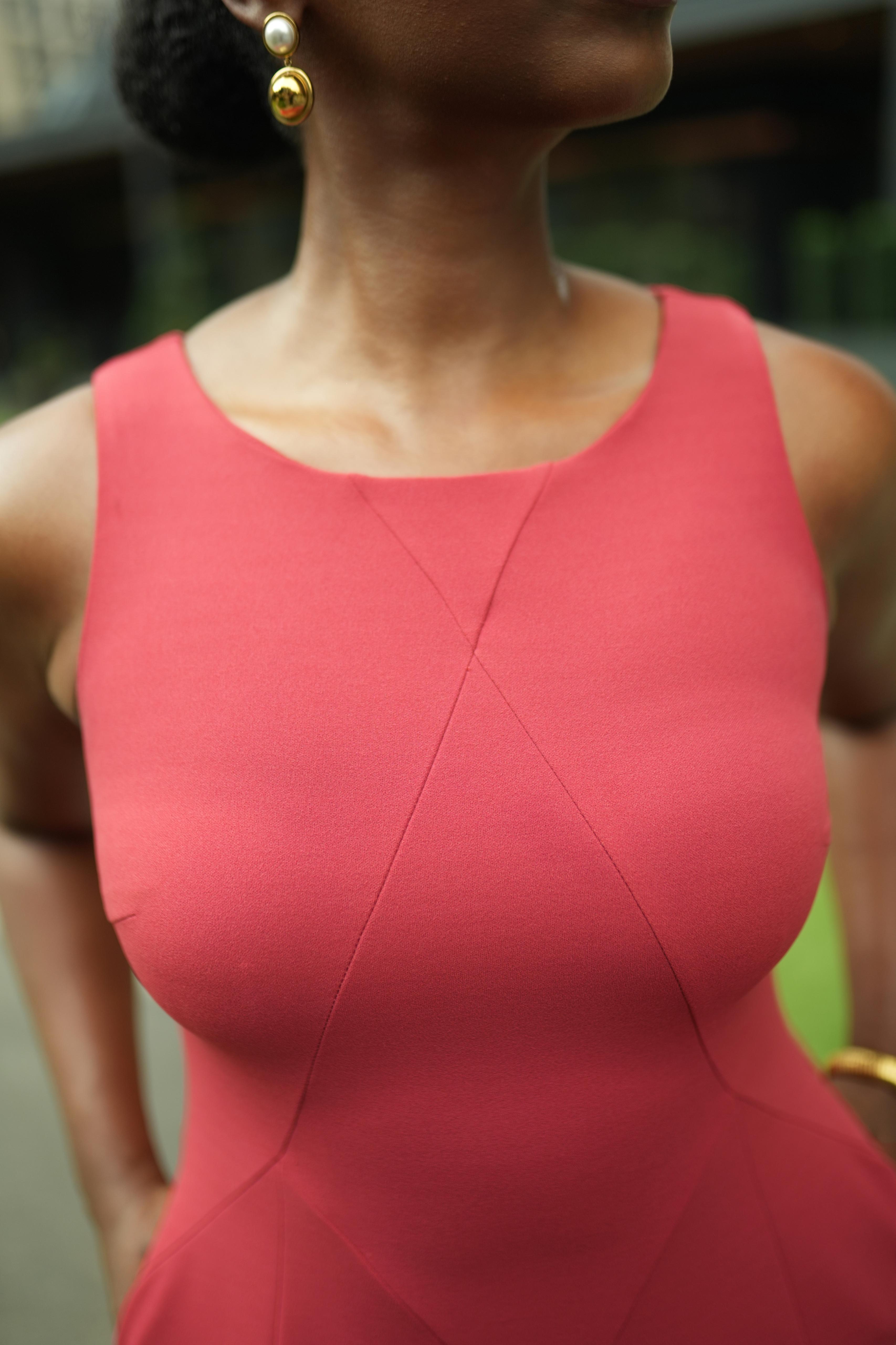 Tailored Contour Resort Maxi Dress (Brick)