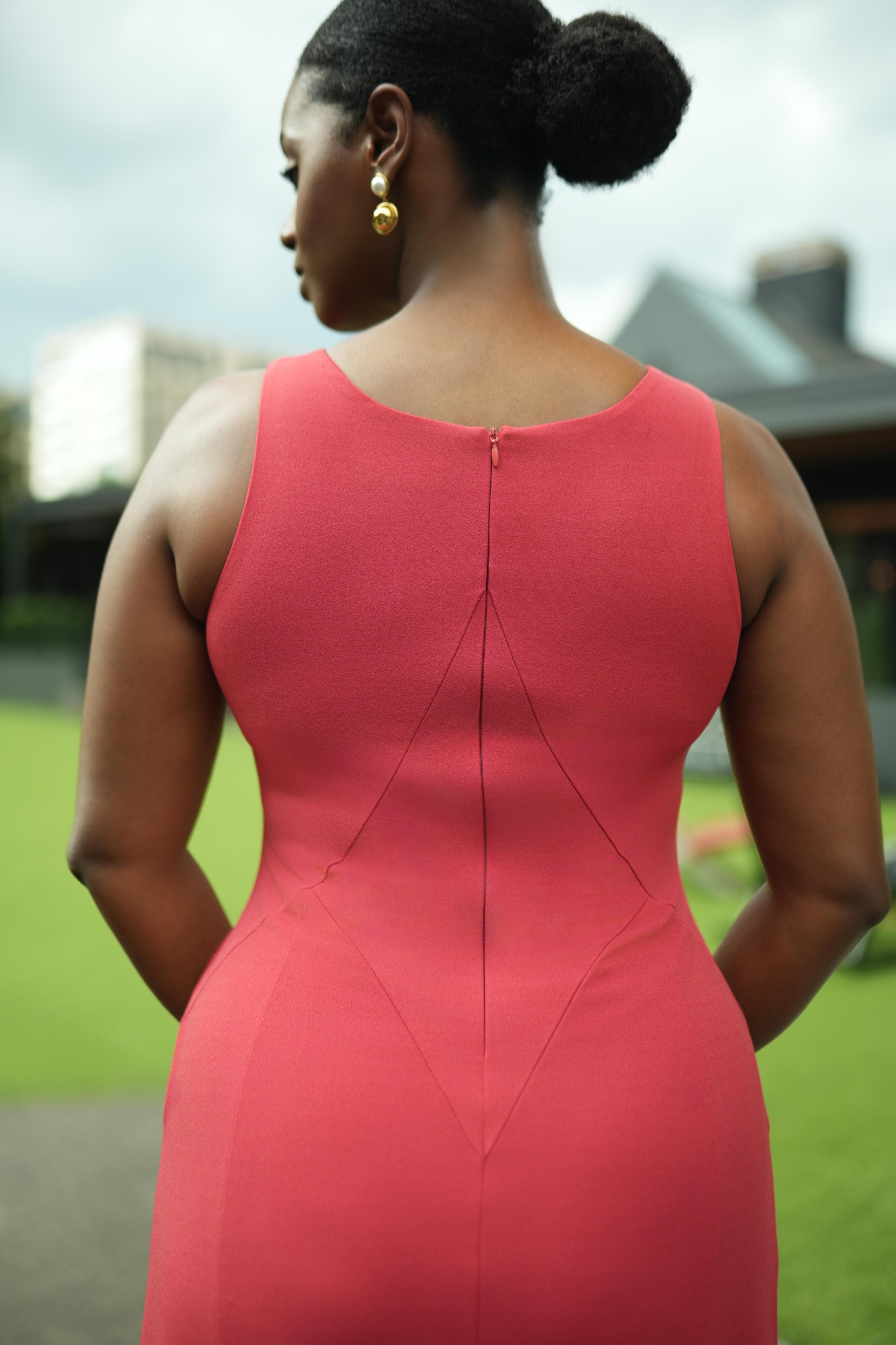 Tailored Contour Resort Maxi Dress (Brick)