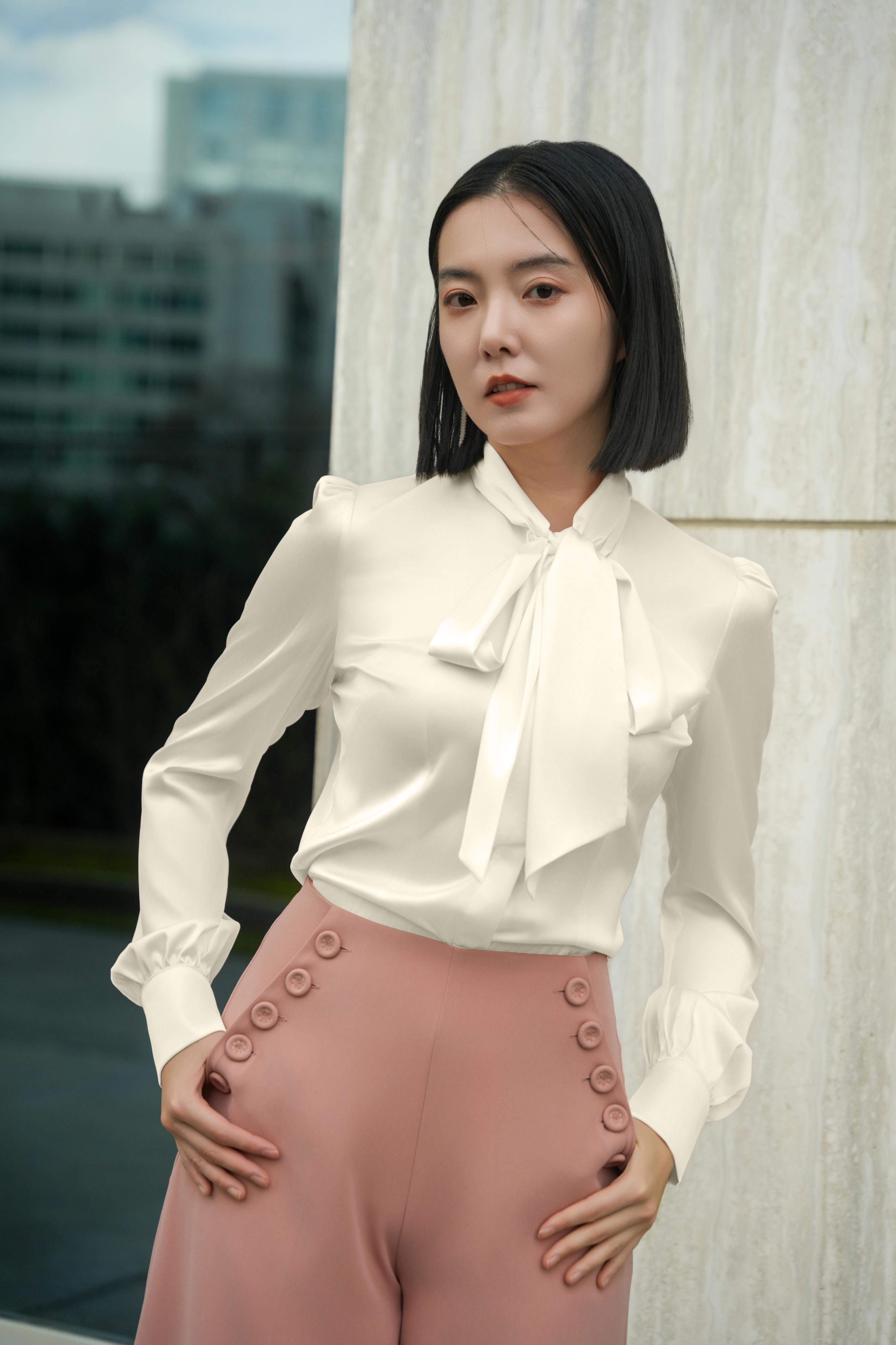 Bow-Tie Blouse (Ivory) – B.ENCORE Official Website