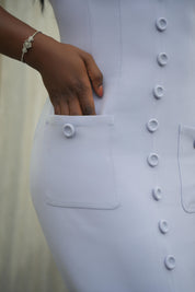 Button-Down Midi Dress (Periwinkle)