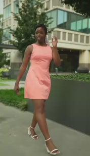 Tailored Contour Resort Mini Dress (Peach)