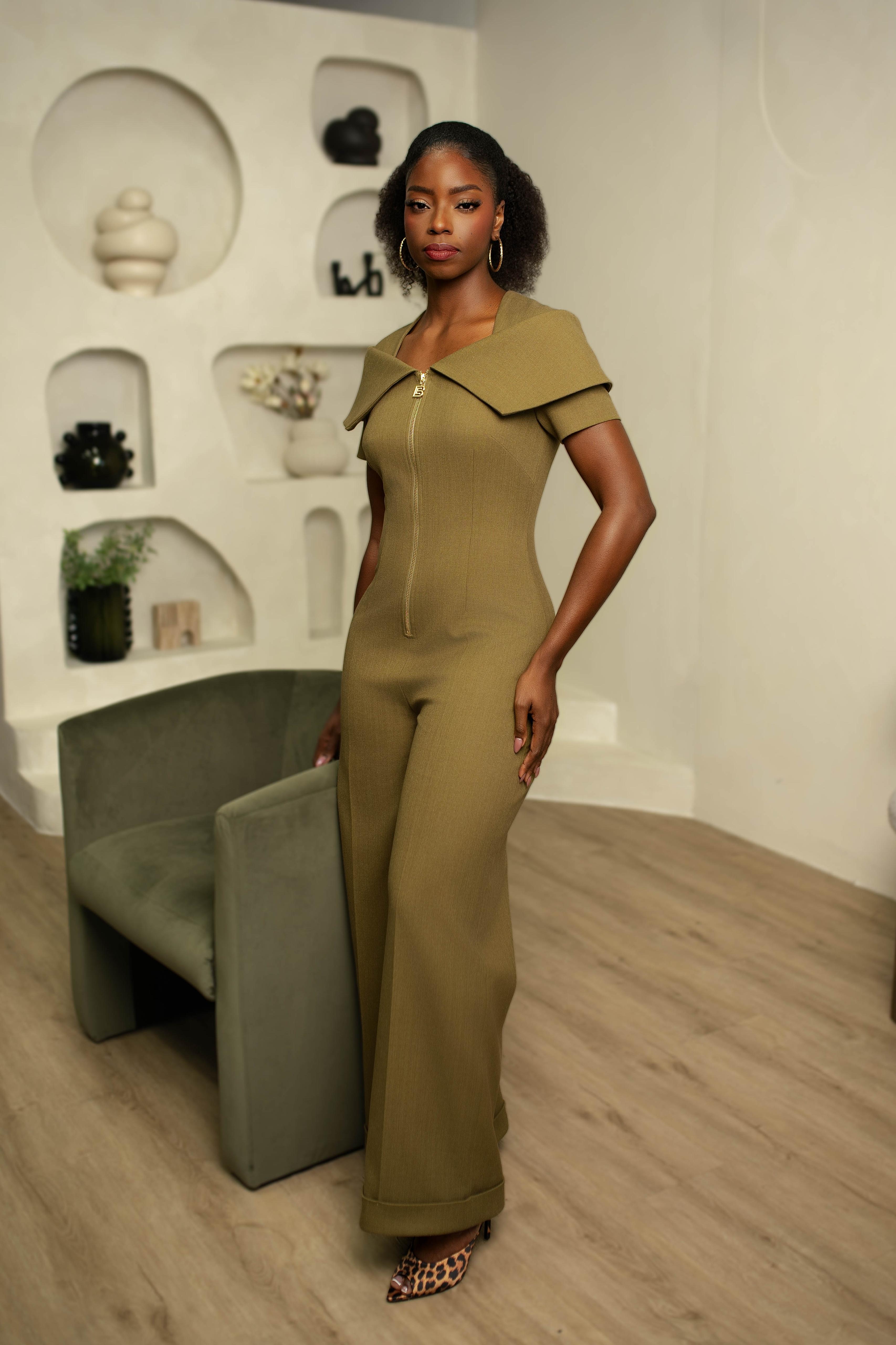 Solene Jumpsuit (Olive)