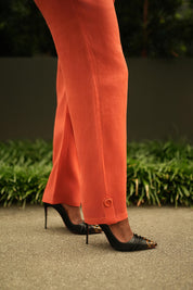 Encore Linen Three-Piece Power Suit (Coral)