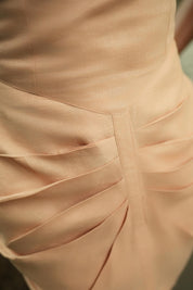 Pleated Linen Dress