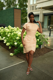 Pleated Linen Dress