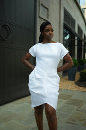 Pleated Linen Dress