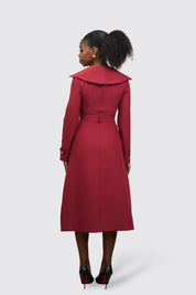 Velora Trench Dress (Merlot)