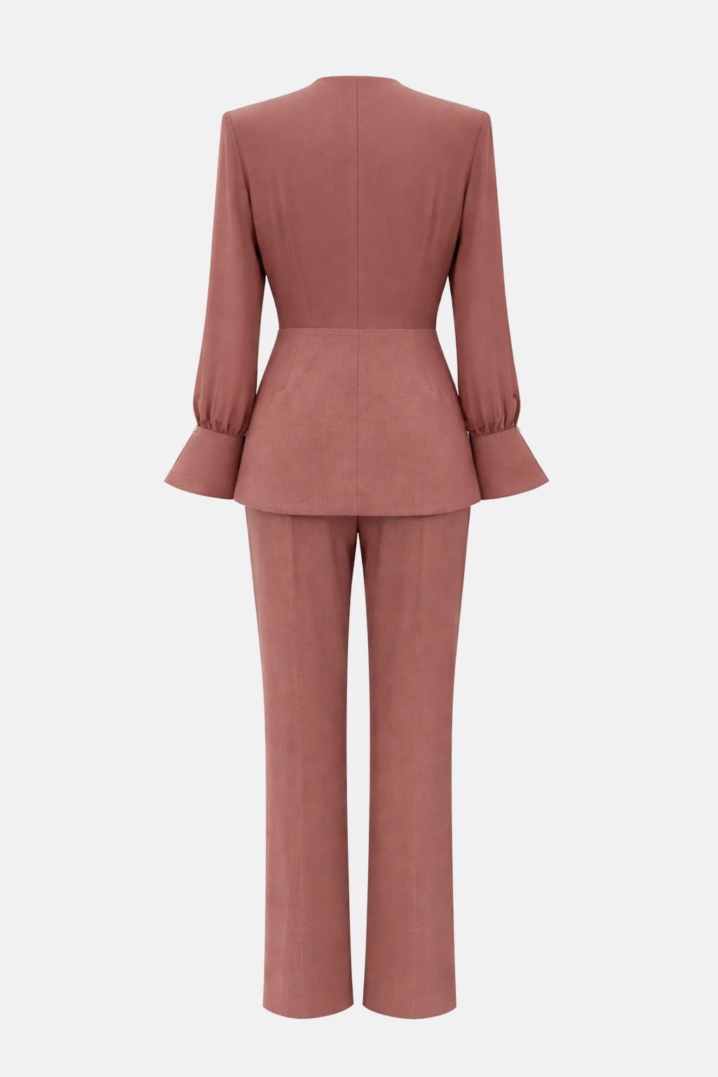 Celine Peplum Suit (Blush)