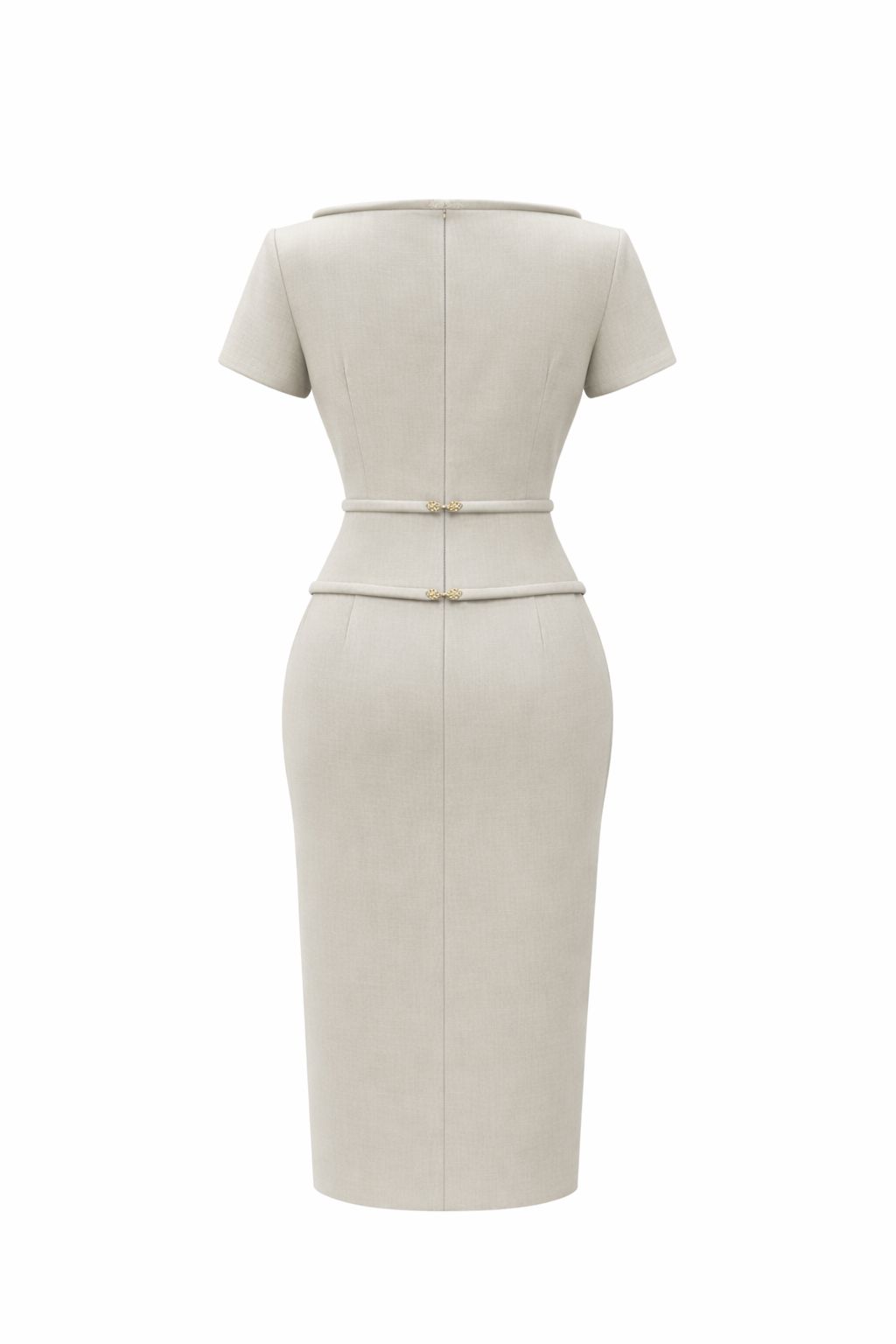 Elara Midi Dress (Oyster)