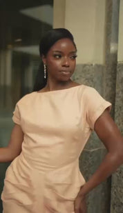 Pleated Linen Dress